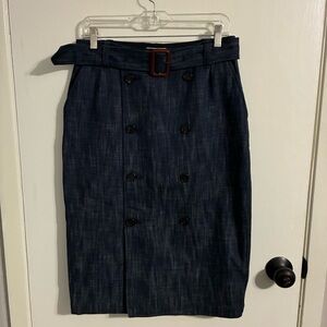 Billy Reid Dark Blue Denim Skirt